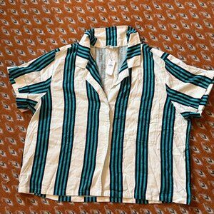 Banana Republic Cropped Button Down